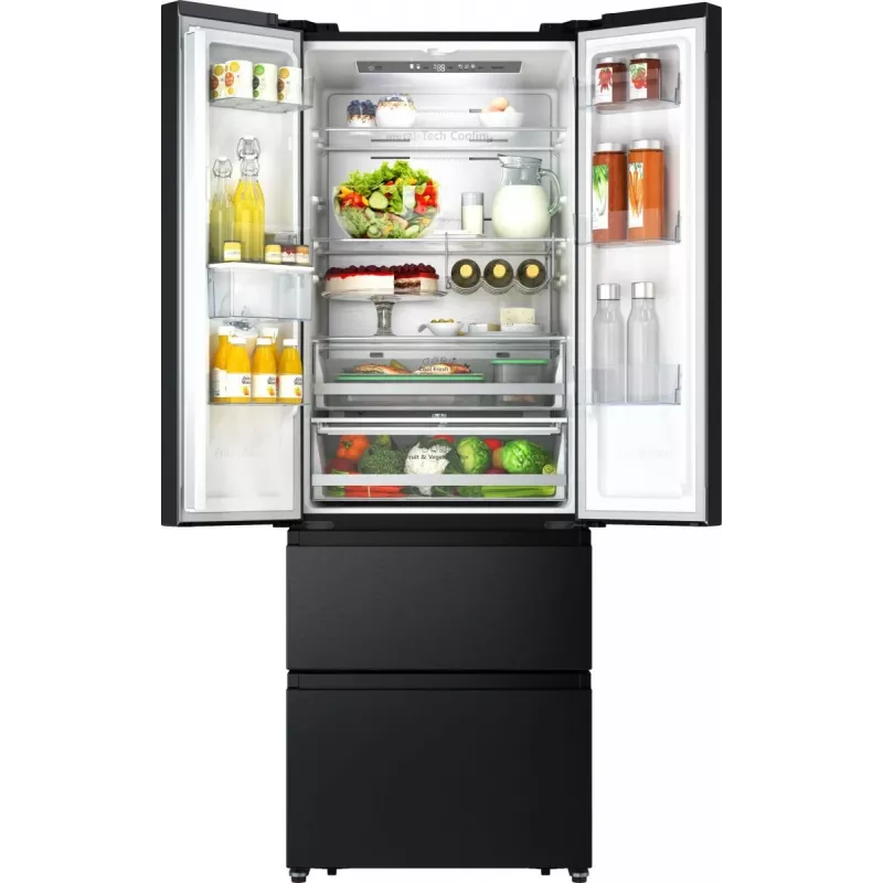 Hisense RF632N4WFE side-by-side-jääkaappi vapaasti seisova 485 L musta