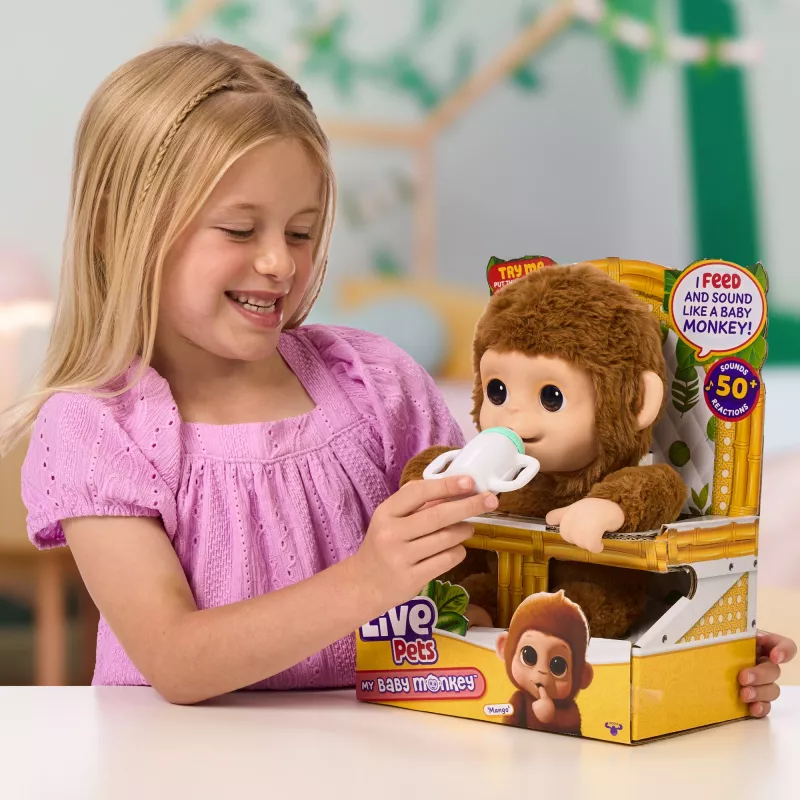 Moose Toys My Baby Monkey Mango, poika/tyttö, 4 vuotta, valotehosteet, äänellä