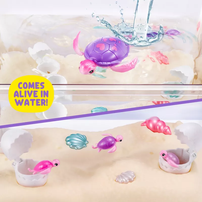 Zuru Pets Alive Mommy Turtle Surprise interaktiivinen lelu, monivärinen, LR44-paristo
