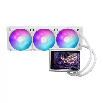All-in-One-nestemäisjähdytin ASUS ROG RYUO IV 360 ARGB WHT – 360 mm:n jäähdytin, 120 mm:n tuuletin, valkoinen