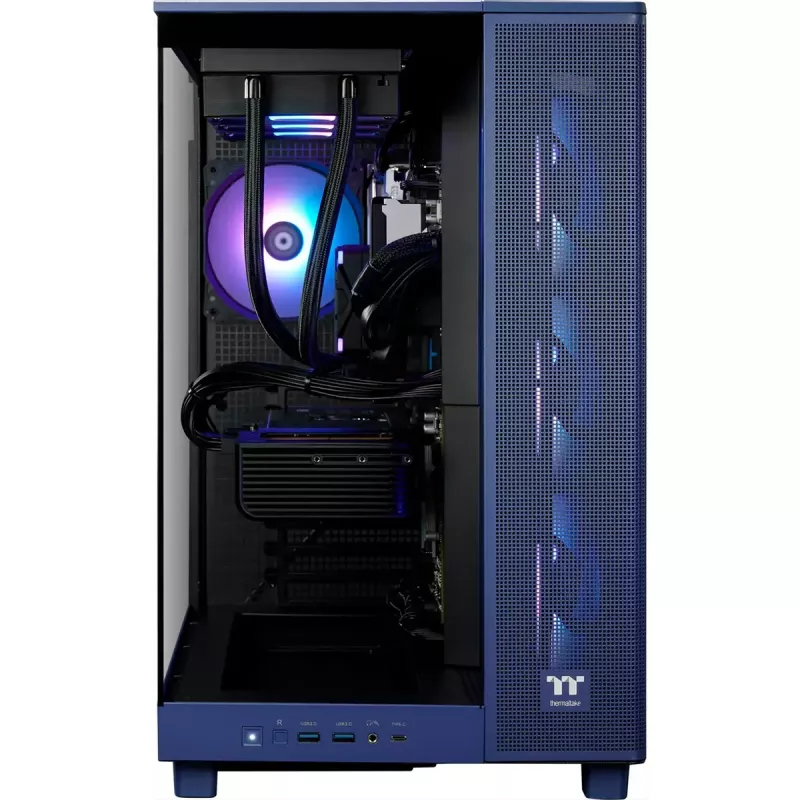 Pöytäpelitietokone THERMALTAKE FTW V380XL 9070XT violetti/läpinäkyvä Windows 11 Pro