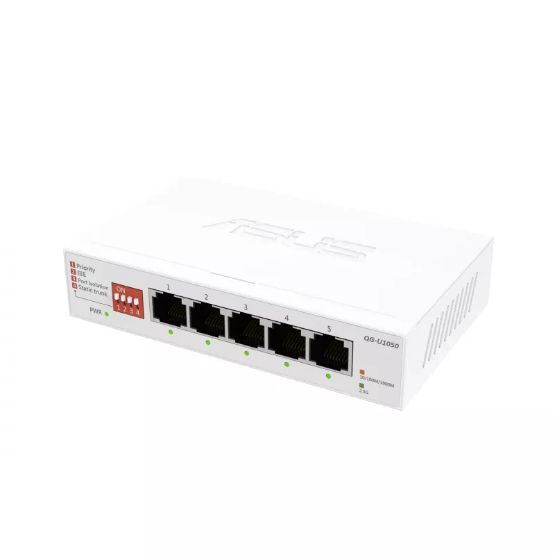 ASUS QG-U1050 hallitsematon 2.5G Ethernet (100/1000/2500) valkoinen