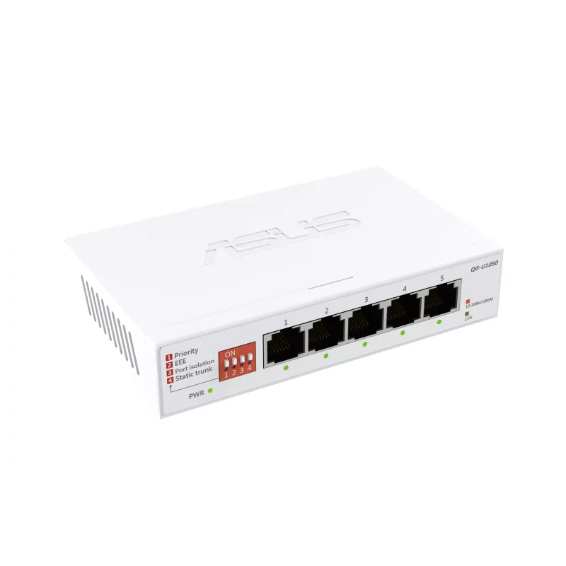 ASUS QG-U1050 hallitsematon 2.5G Ethernet (100/1000/2500) valkoinen