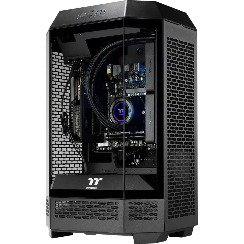 Pöytätietokone THERMALTAKE FTW T300 5060 musta/läpinäkyvä, Windows 11 Pro