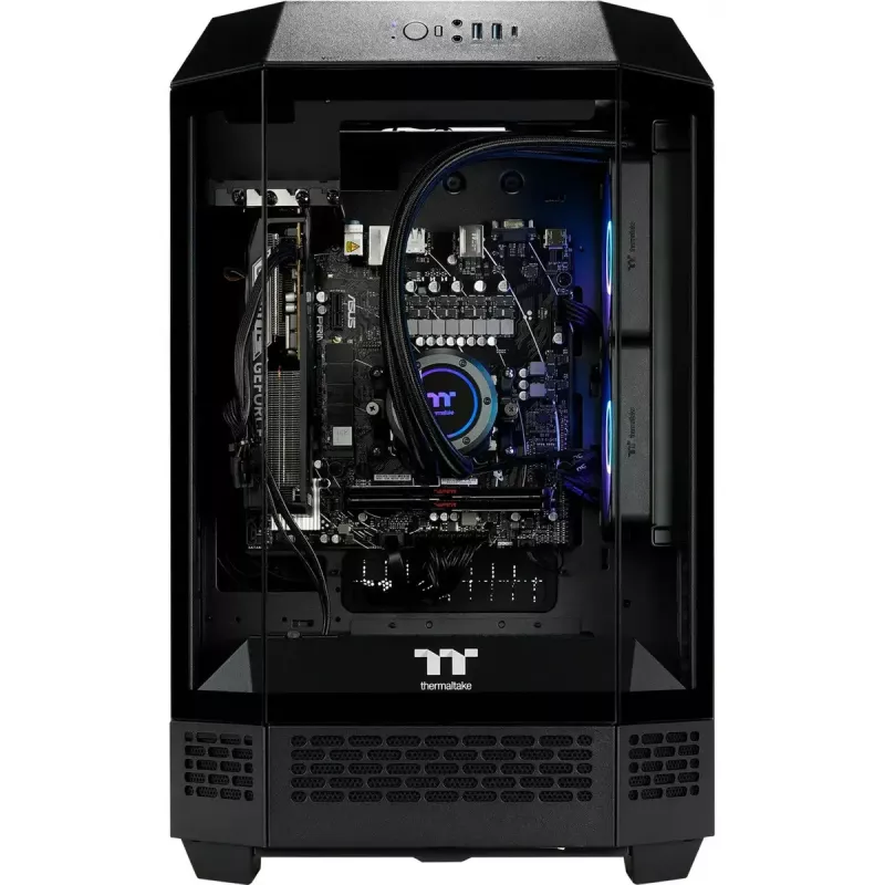Pöytätietokone THERMALTAKE FTW T300 5060 musta/läpinäkyvä, Windows 11 Pro