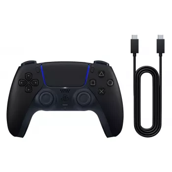 Peliohjain Sony DualSense musta — Bluetooth/USB, PS5 & PC, USB-C, sisäänrakennettu Li-Ion-akku