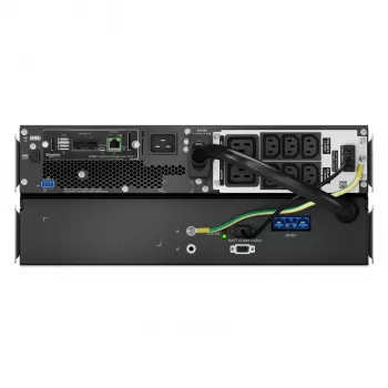 APC Smart-UPS On-Line, 2200 VA, litiumioni, räkkikiinnitys 4U, 230 V, 6x C13 + 2x C19 IEC-lähdöt, verkkokortti, pidennetty varakäyntiaika, kiskosarja sisältyy