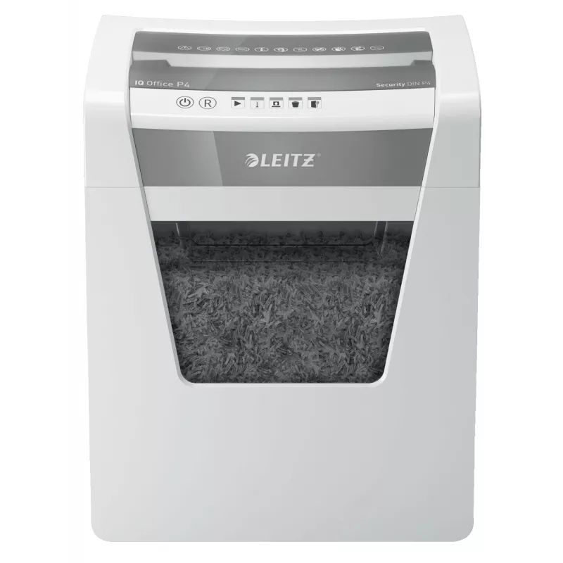 Leitz IQ Office silppuri P4, ristileikkaus, 22,3 cm, 4 x 40 mm, 23 l, 225 arkkia, 55 dB
