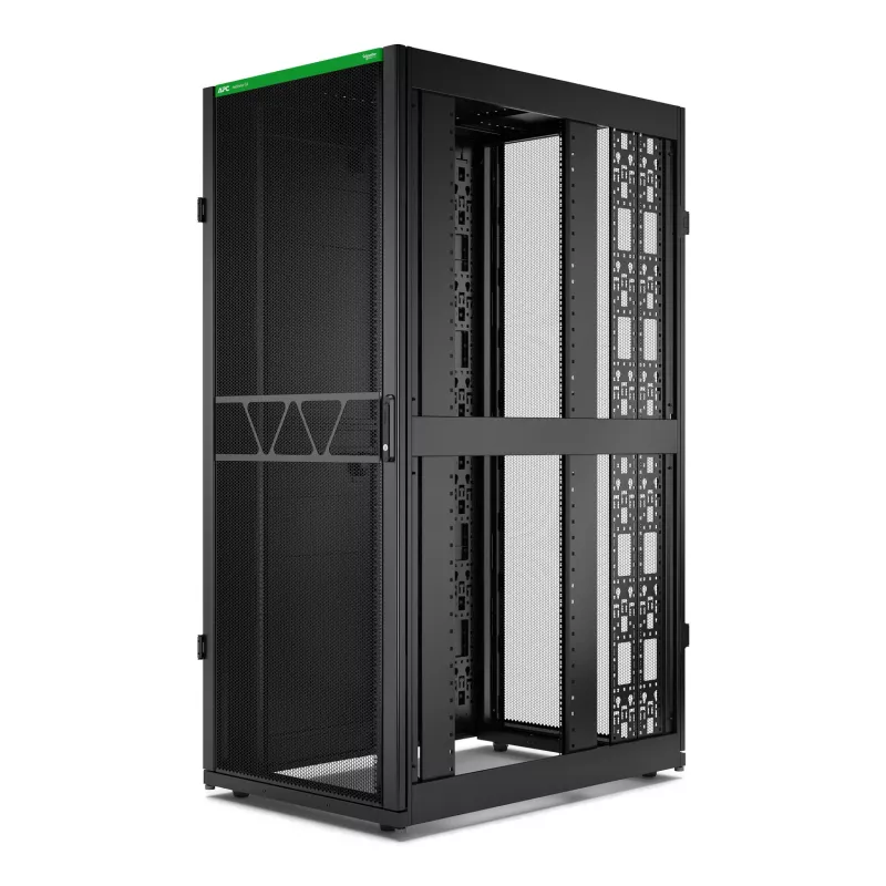 APC NetShelter SX Server Rack Gen 2, 42U, 1991H x 800W x 1200D mm, sivuseinillä, musta