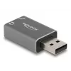 DeLOCK ulkoinen USB-äänikortti USB-A-uros 2 x 3,5 mm stereo