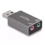 DeLOCK ulkoinen USB-äänikortti USB-A-uros 2 x 3,5 mm stereo