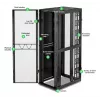 APC NetShelter SX, Server Rack -kotelo, Gen 2, 52U, 2436H x 800B x 1200T mm, sivuseinillä, musta