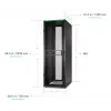 APC NetShelter SX, Networking Rack -kotelo, 48U, 2258H x 750W x 1200D mm, sivuseinillä, musta