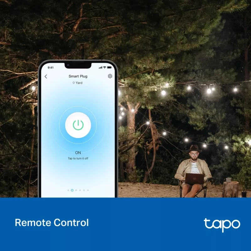 Älypistoke TP-Link Tapo P410M – ulkokäyttöön Wi-Fi-pistorasia, 3680 W, 200–250 V, musta