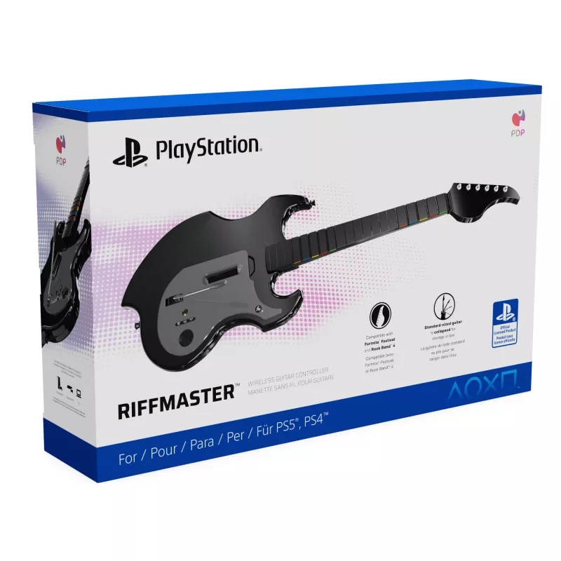 Kitara PDP Riffmaster musta harmaa langaton PC PS4 PS5 36 h akku