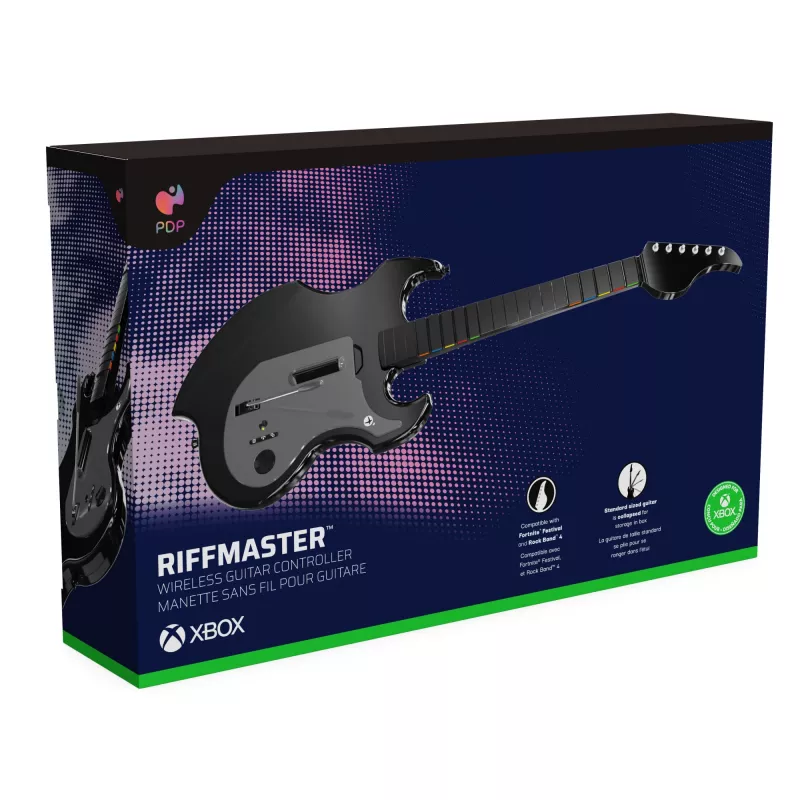 PDP Riffmaster musta, harmaa kitara analoginen / digitaalinen PC, Xbox One, Xbox Series S, Xbox Series X
