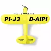 Lentokone Jamara Piper J3-CUB sähkömoottori 150 mAh 106 g