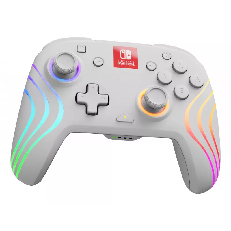 PDP Afterglow Wave valkoinen peliohjain analoginen / digitaalinen Nintendo Switch, Nintendo Switch OLED