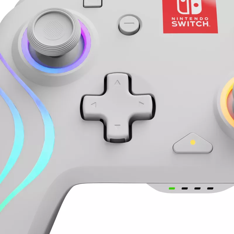 PDP Afterglow Wave valkoinen peliohjain analoginen / digitaalinen Nintendo Switch, Nintendo Switch OLED