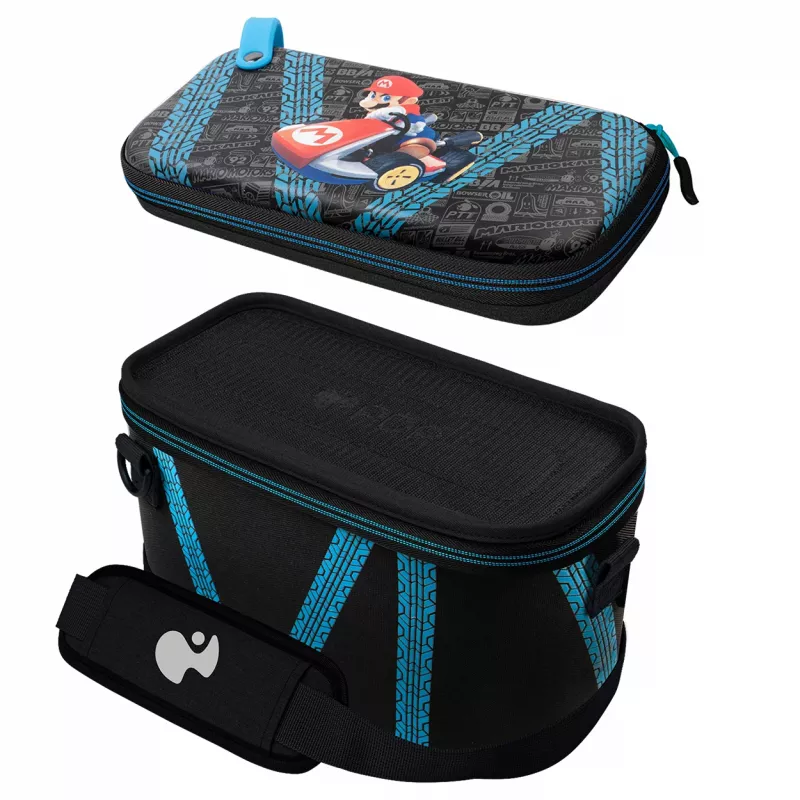 PDP Nintendo Switch Kart Drift Overnight Case GLOW kova kotelo musta sininen