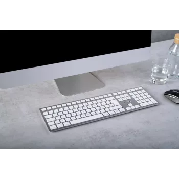 CHERRY KW 9100 ohut FOR MAC näppäimistö yleis USB + Bluetooth QWERTY englanti hopea