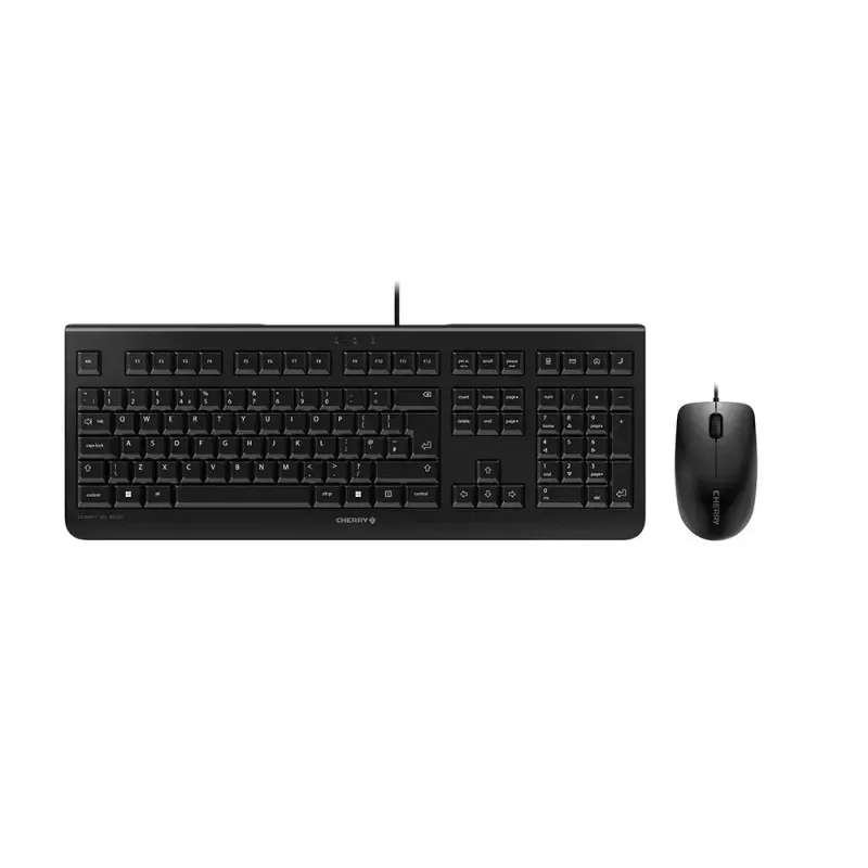 CHERRY DC 2000 langallinen näppäimistö- ja hiirisarja, musta, USB (QWERTY – UK)