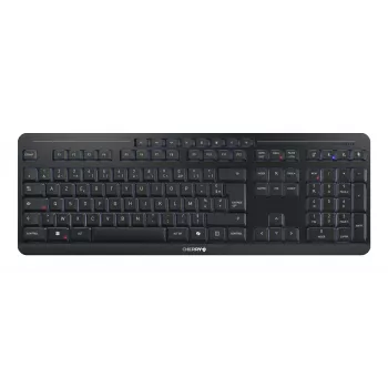 CHERRY Stream Desktop Ultimate näppäimistö ja hiiri, kotitoimistokäyttöön, USB + RF langaton + Bluetooth AZERTY ranska musta