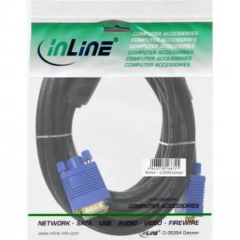 InLine S-VGA kaapeli Premium 15HD pistoke/pistoke musta 2 m