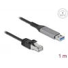 Verkkosovitinkaapeli DELOCK USB Type-A - RJ45 Gigabit Ethernet Cat6 1 m, antrasiitti/musta