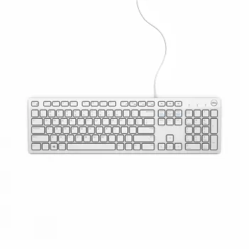 DELL kaapelillinen näppäimistö - KB216 - saksa (QWERTZ) - valkoinen, täysikokoinen (100 %), kaapelilla, USB, QWERTZ, valkoinen