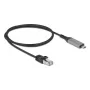 DELOCK USB-C - RJ45 Gigabit Ethernet -kaapeli 1 m Cat6 antrasiitti/musta