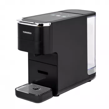 TORNADO TCM7042-GS | 5-in-1 monikapselikahvinkeitin, kapselikahvinkeitin, 1,5 L, kahvikapseli, kahvijauhe, 1350 W, musta