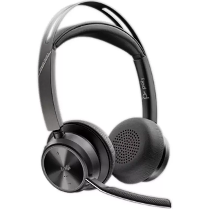 HP Poly Voyager Focus 2-M USB-C-C kuulokemikrofoni USB-C/A sovitin latausteline