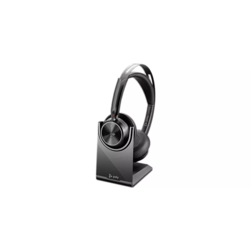 HP Poly Voyager Focus 2-M USB-C-C kuulokemikrofoni USB-C/A sovitin latausteline