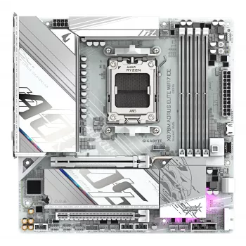 GIGABYTE emolevy X870M AORUS ELITE WIFI7 ICE — Micro ATX, AMD X870, kanta AM5, DDR5 jopa 8200MHz (O.C), 14+2+2 VRM, PCIe 5.0, Wi‑Fi 7, 2,5 GbE, USB4