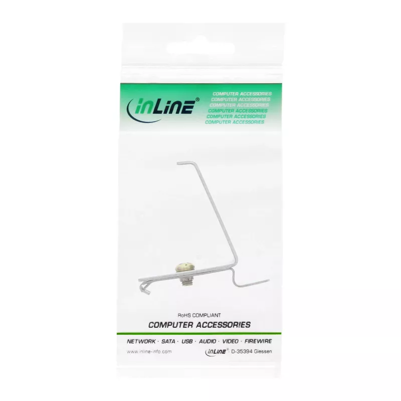 InLine Keystone-asennuskehys DIN-kiskoon, 1-portti, metalli