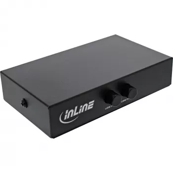 InLine USB 2.0 kytkin manuaalinen, USB-A laite 2 tietokoneeseen, 75 mm, 115 mm, 25 mm, 128 g, 75 x 115 x 25 mm, 90 mm