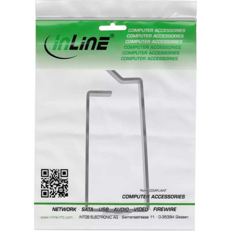 Kaapelipidike InLine 19110T metalli 44,4×102,8×80 mm musta, yleismalli