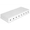 DeLOCK 86209 Keystone-pinta-asennuskotelo, 8 porttia, valkoinen