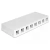 DeLOCK 86209 Keystone-pinta-asennuskotelo, 8 porttia, valkoinen