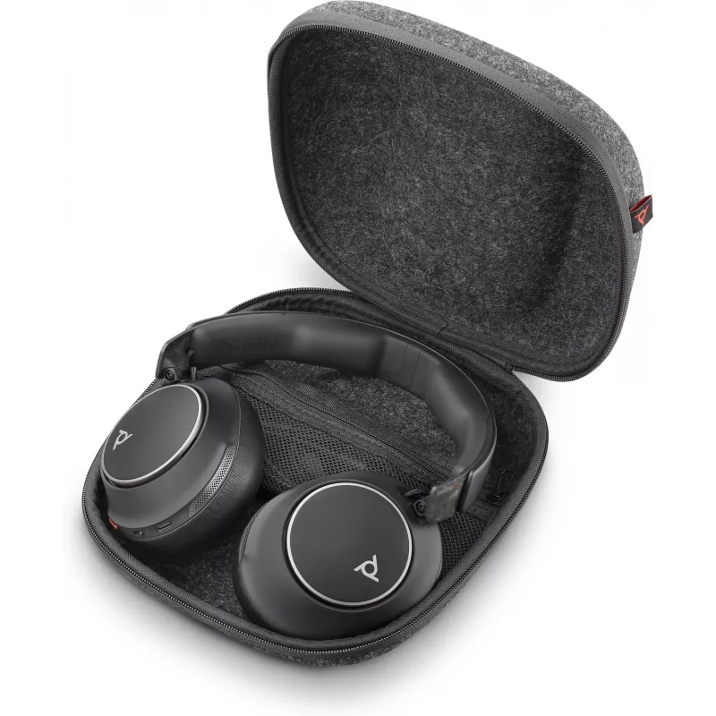Kotelo HP Voyager Surround 80/85 UC:lle — pehmeä kotelo, musta