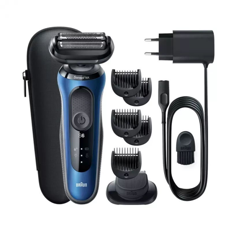 Braun Series 6 61-B1500s kalvosuunnittelukone trimmeri sininen