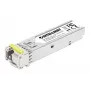 Intellinet Gigabit Fiber WDM kaksisuuntainen SFP optinen lähetin-vastaanotin-moduuli 1000Base-BX-D (LC) single-mode-portti, 120 km, BiDi WDM (RX1490/TX1550), MSA-yhteensopiva maksimaaliseen yhteensopivuuteen, hopea