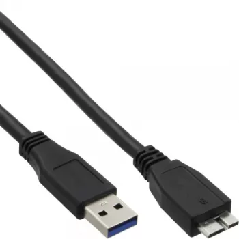 InLine USB 3.2 Gen.1 -kaapeli Type-A uros / Micro-B uros, musta, 1,5 m