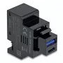 DELOCK Keystone-moduuli 41482 USB-C- ja USB-A-liitännöillä, matala, musta