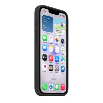 Silikonikuori MagSafe-yhteensopiva Apple iPhone 17e — musta, silikoni & mikrofiberi, 6,1