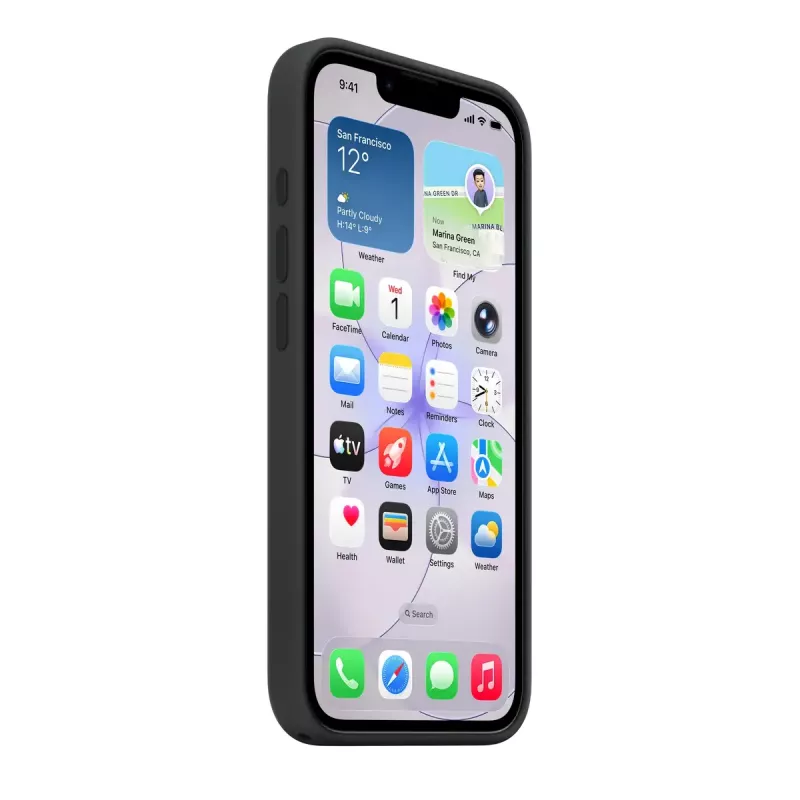 Silikonikuori MagSafe-yhteensopiva Apple iPhone 17e — musta, silikoni & mikrofiberi, 6,1