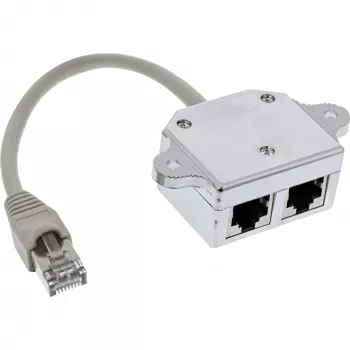 InLine ISDN-porttijakaja 1x RJ45 pistoke / 2x RJ45 liitin kaapelilla 69932A