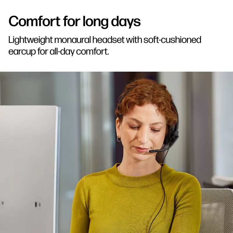 Johdollinen stereo-headset HP Poly Mission 425 Classic USB, over-ear, 126 g