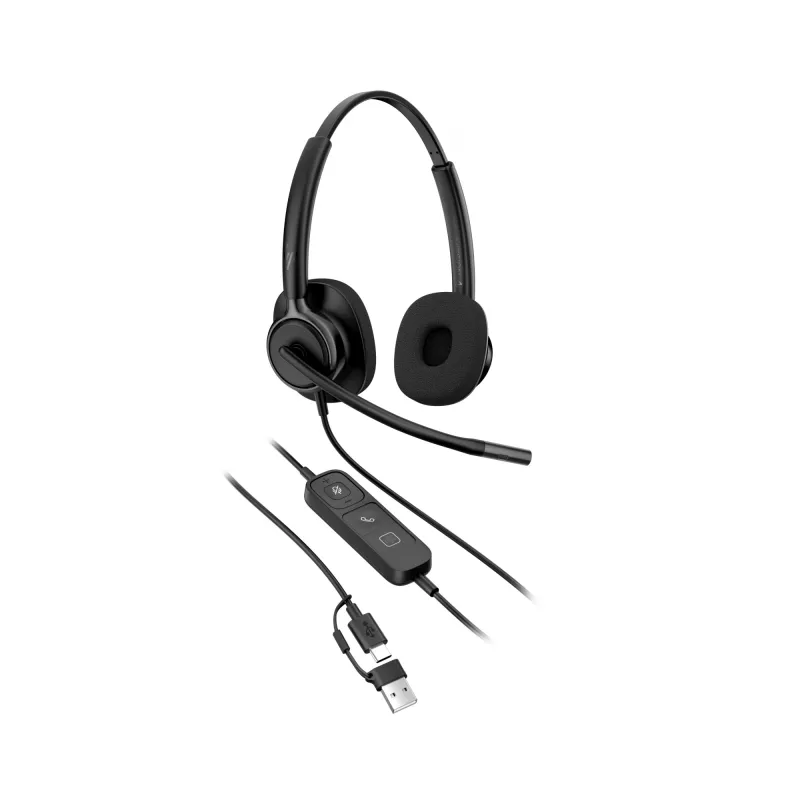 Johdollinen stereo-headset HP Poly Mission 425 Classic USB, over-ear, 126 g